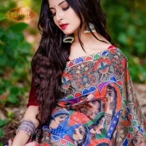 Modhuboni Painting Saree